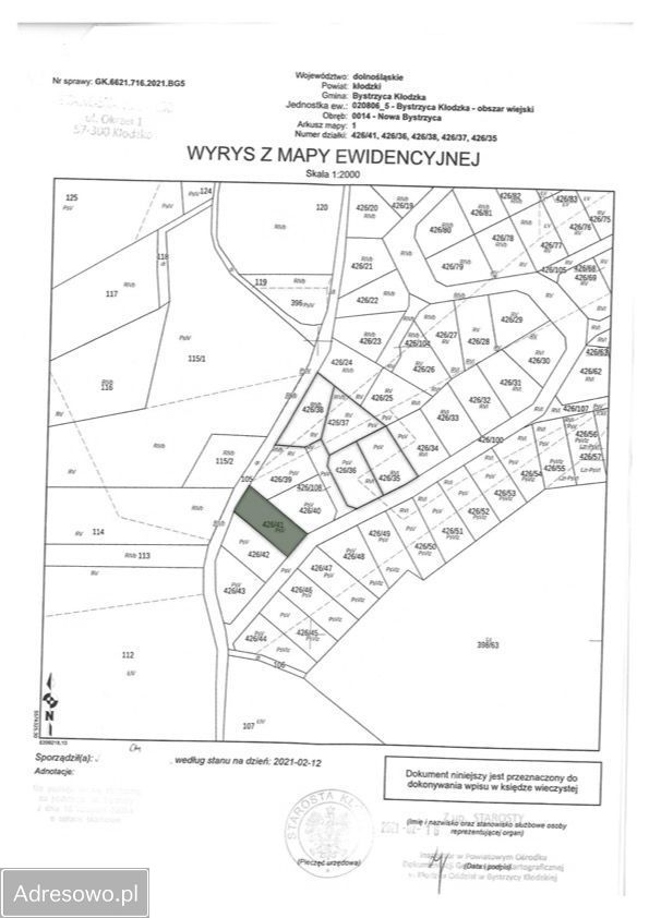 Działka budowlana Nowa Bystrzyca. Zdjęcie 6
