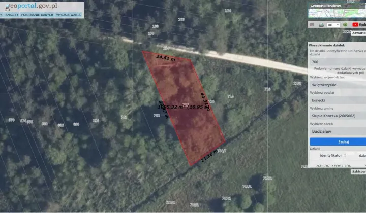 Działka leśna Budzisław