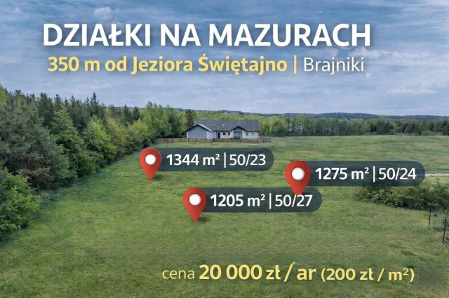 Działka budowlana Brajniki. Zdjęcie 1