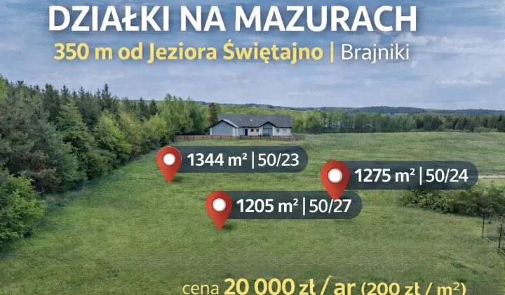 Działka budowlana Brajniki