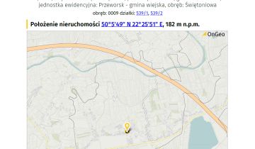 Działka budowlana Świętoniowa