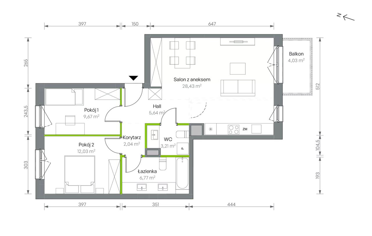 Mieszkanie 3-pokojowe Warszawa Targówek, ul. Oliwska. Zdjęcie 16