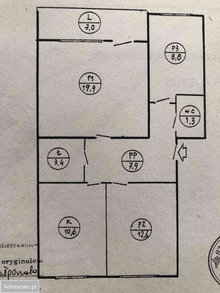 Mieszkanie 3-pokojowe Chocianów, ul. Odrodzenia. Zdjęcie 11
