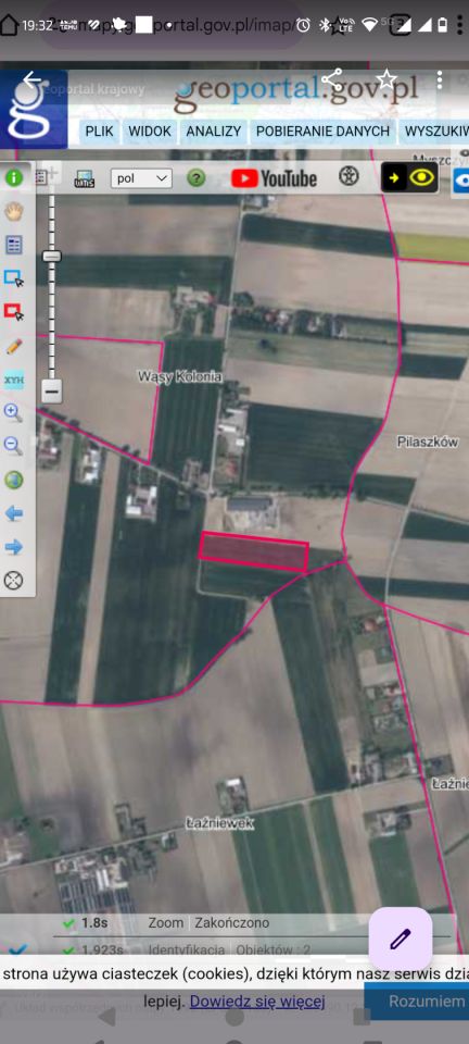 Działka rolno-budowlana Wąsy-Kolonia, ul. Spokojna. Zdjęcie 2