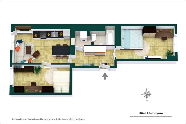 Mieszkanie 2-pokojowe Warszawa Żoliborz, ul. ks. Jerzego Popiełuszki. Zdjęcie 12