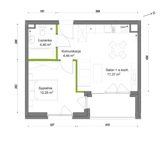 Mieszkanie 2-pokojowe Wrocław Ołtaszyn, ul. Orawska. Zdjęcie 8
