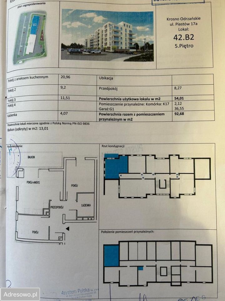 Mieszkanie 3-pokojowe Krosno Odrzańskie, ul. Piastów. Zdjęcie 15