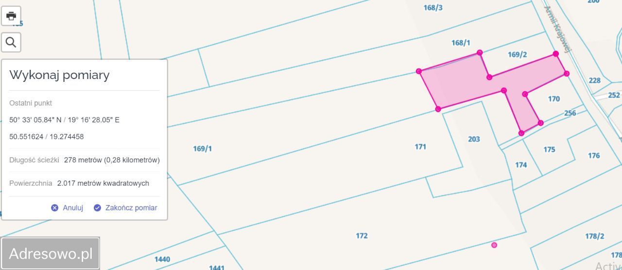 Działka rolno-budowlana Myszków Będusz, ul. Armii Krajowej. Zdjęcie 2