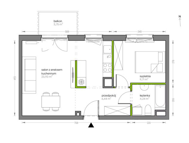 Mieszkanie 2-pokojowe Kraków Płaszów, ul. Myśliwska. Zdjęcie 25