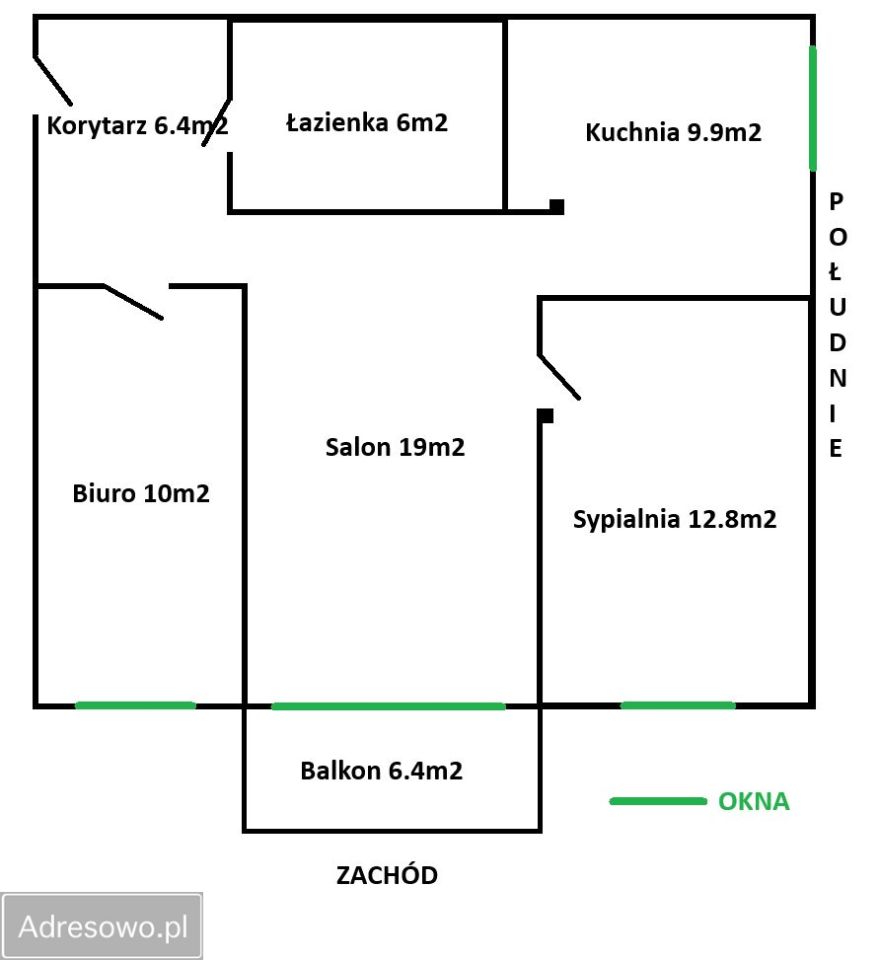 Mieszkanie 3-pokojowe Gdańsk Morena, ul. Myśliwskie Wzgórze. Zdjęcie 19