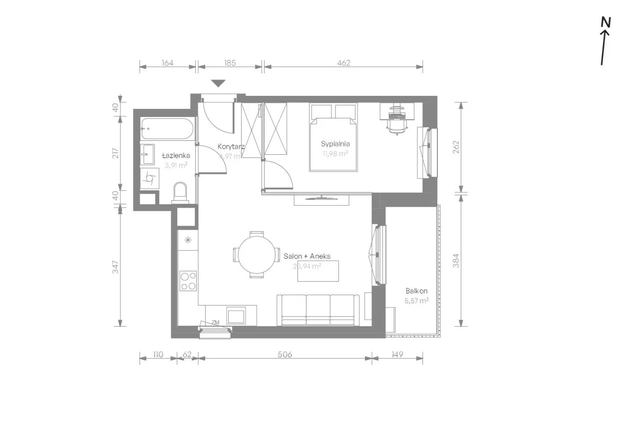 Mieszkanie 2-pokojowe Warszawa Chrzanów, ul. Szeligowska. Zdjęcie 7