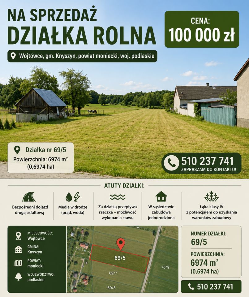 Działka rolna Wojtówce. Zdjęcie 3