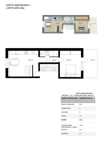 Mieszkanie 2-pokojowe Kielce Szydłówek, ul. Franciszka Loefflera. Zdjęcie 1