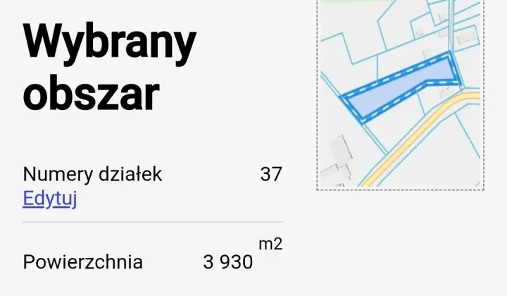 Działka rolna Rogojny