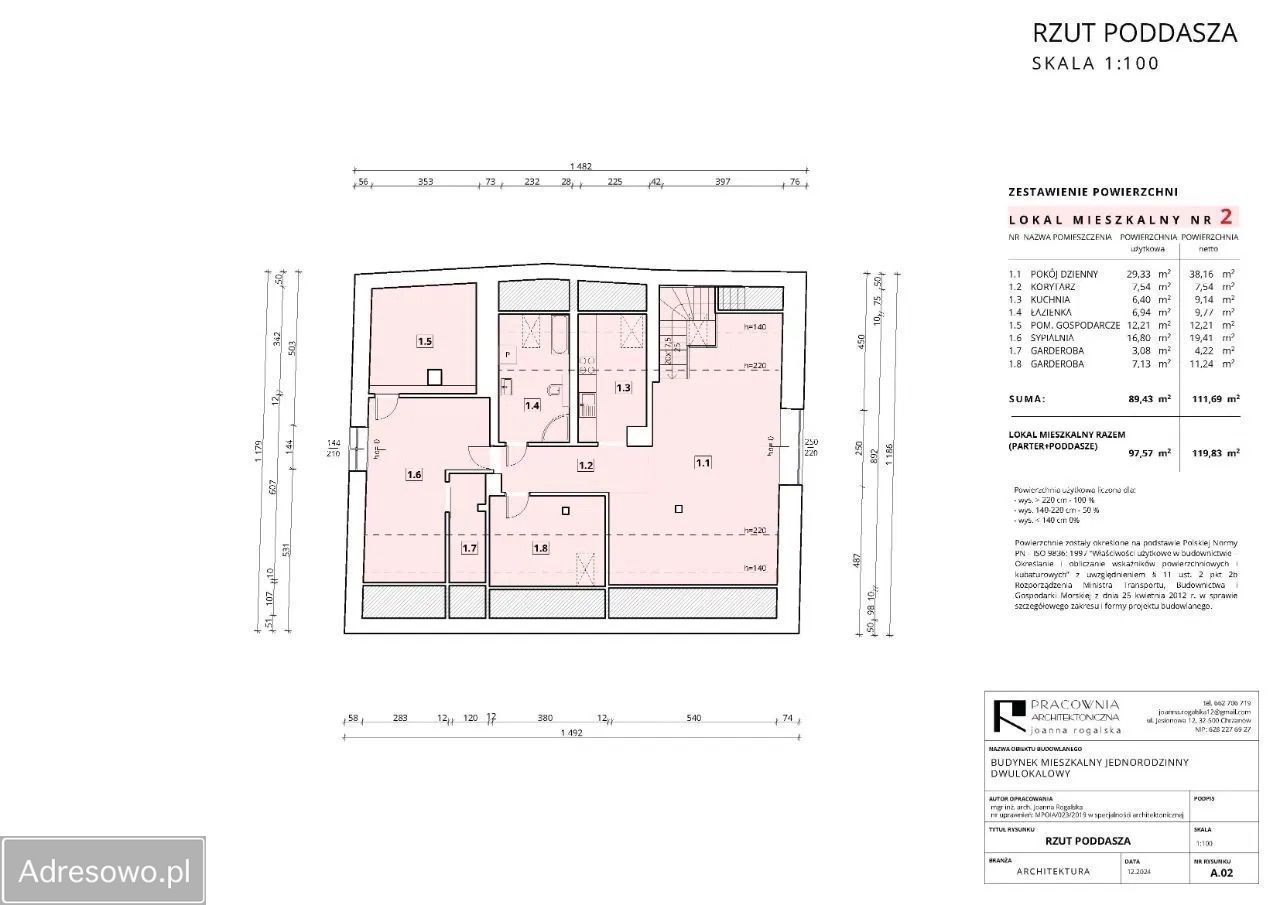 Mieszkanie 3-pokojowe Okleśna. Zdjęcie 12