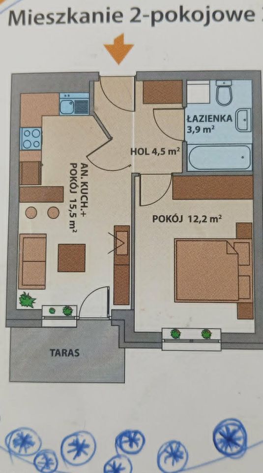 Mieszkanie 2-pokojowe Wysoka, ul. Brzozowa. Zdjęcie 2