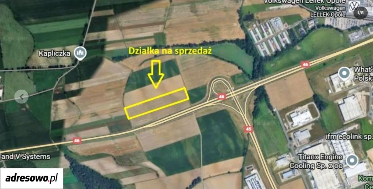Działka inwestycyjna Opole Bierkowice, ul. Powstańców Warszawskich. Zdjęcie 3