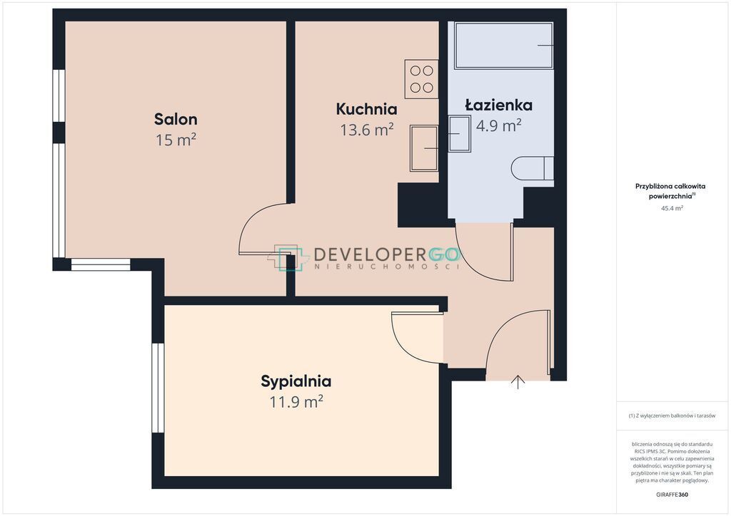 Mieszkanie 2-pokojowe Białystok Piaski, ul. Prezydenta Ryszarda Kaczorowskiego. Zdjęcie 12