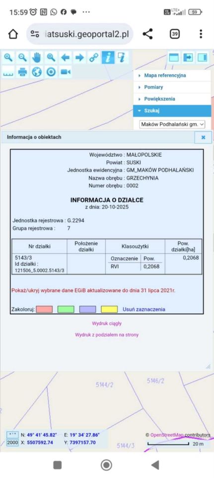 Działka rolno-budowlana Zawoja. Zdjęcie 2