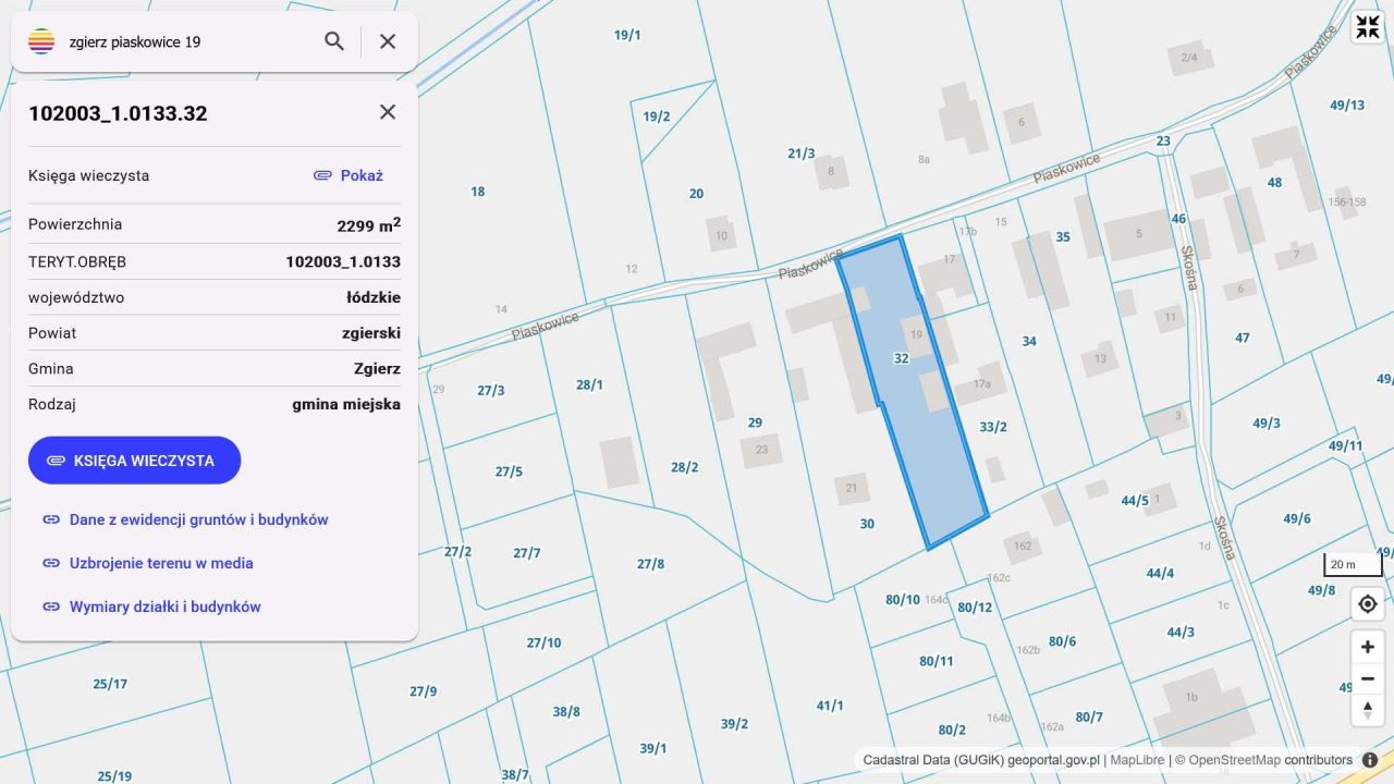 Działka rolno-budowlana Zgierz, ul. Piaskowice. Zdjęcie 2