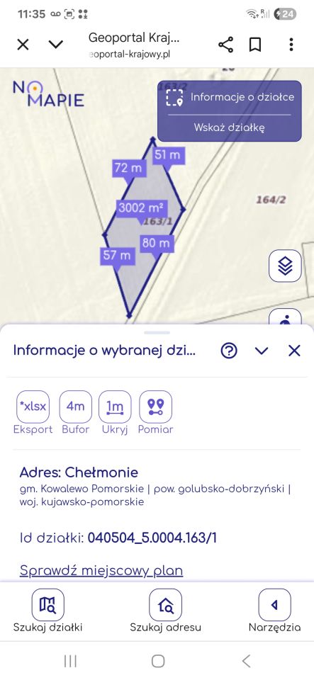 Działka budowlana Chełmonie