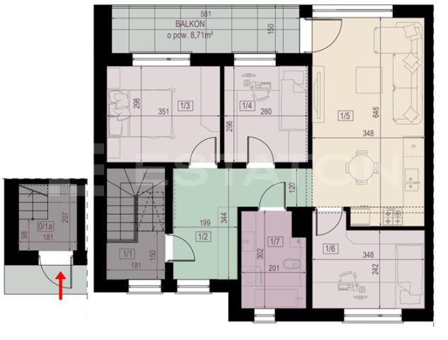 Mieszkanie 4-pokojowe Rzeszów Budziwój, ul. Miejska. Zdjęcie 3