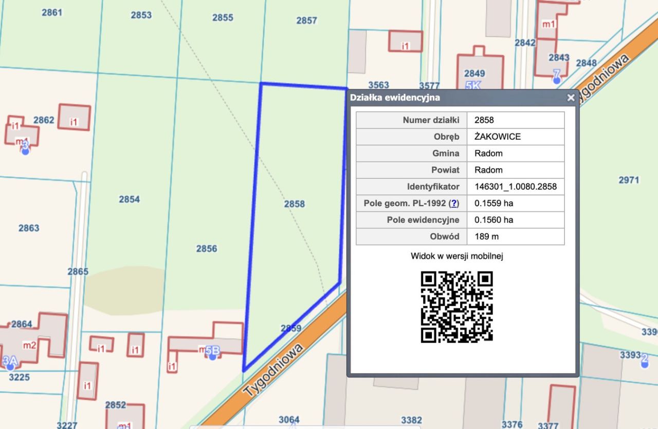 Działka inwestycyjna Radom Żakowice, ul. Tygodniowa. Zdjęcie 2