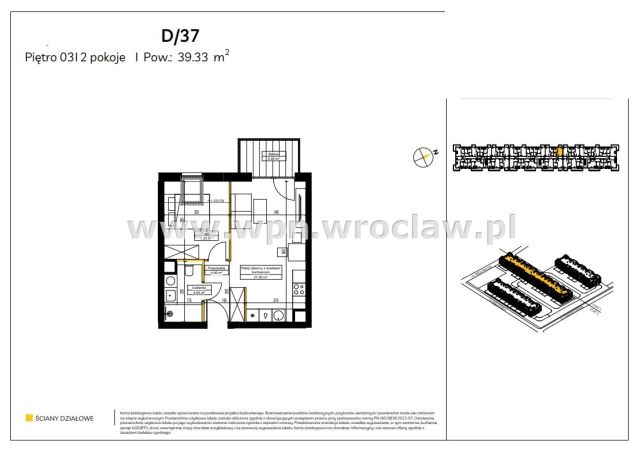 Mieszkanie 2-pokojowe Wrocław Fabryczna. Zdjęcie 7
