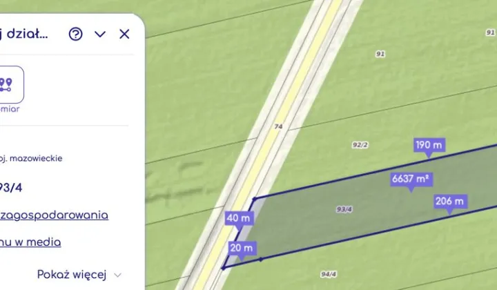 Działka leśna Konotopa