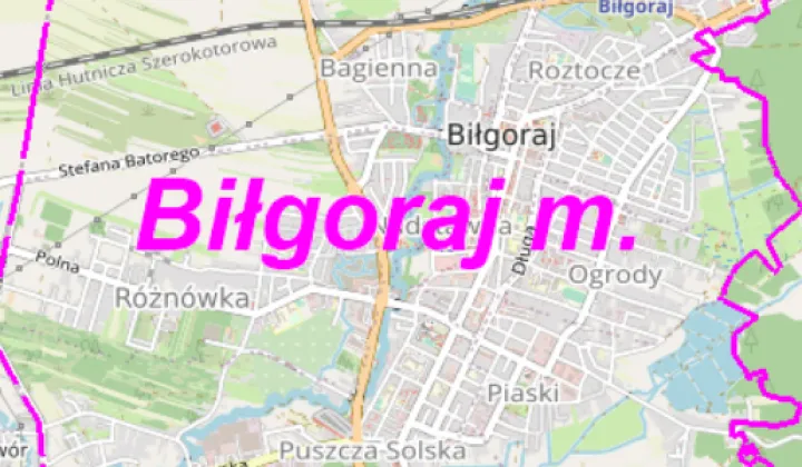 Działka budowlana Biłgoraj Różnówka, ul. Polna