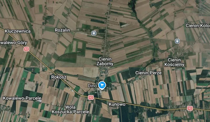 Działka budowlana Cienin Zaborny