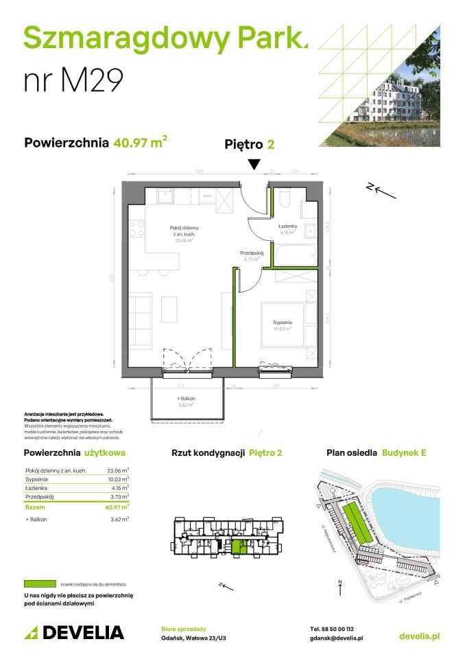 Mieszkanie 2-pokojowe Gdańsk Orunia Górna, ul. Topazowa. Zdjęcie 5