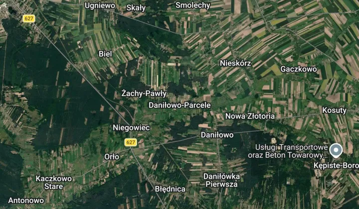 Działka rolna Daniłowo-Parcele