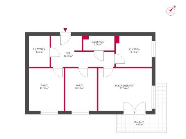 Mieszkanie 3-pokojowe Gdynia Chwarzno-Wiczlino, ul. Władysława Kańskiego. Zdjęcie 28