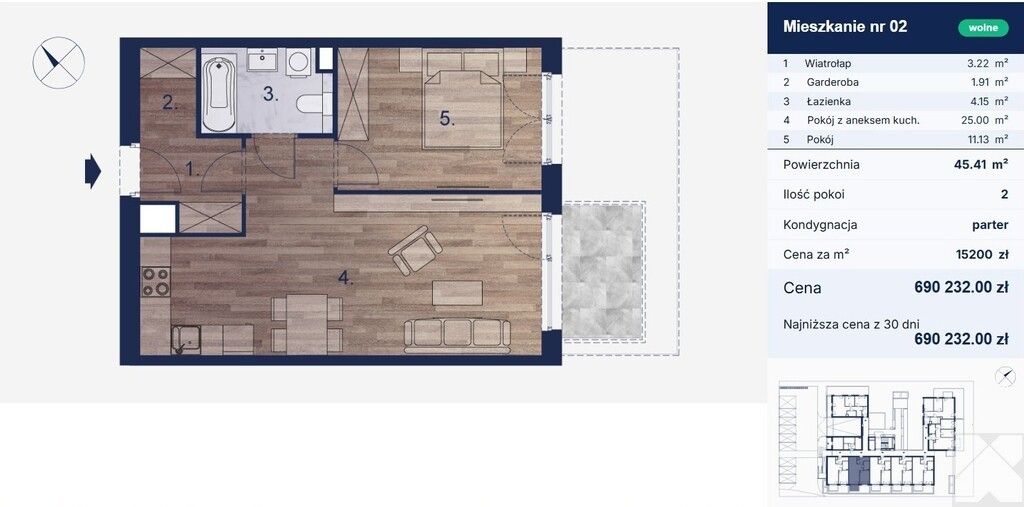 Mieszkanie 2-pokojowe Kraków, ul. Łużycka. Zdjęcie 7