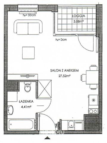 Mieszkanie 1-pokojowe Gdańsk Letnica, ul. Starowiejska. Zdjęcie 8