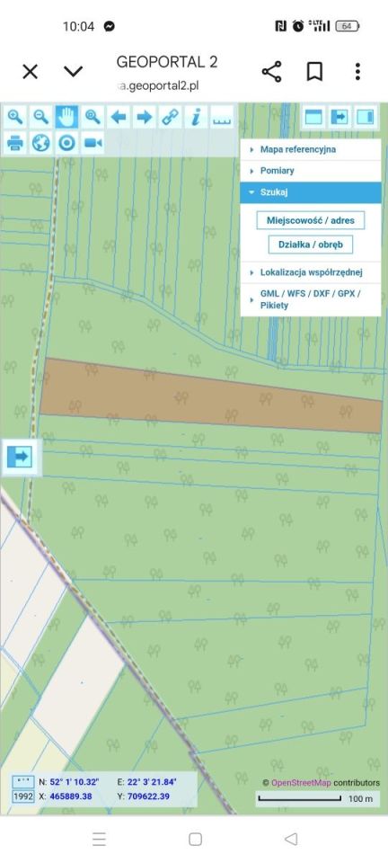 Działka leśna Wola Wodyńska