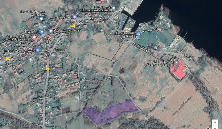 Działka inwestycyjna Trzebież, ul. Brzozowa