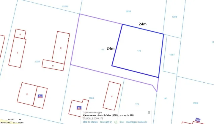 Działka budowlana Śródka