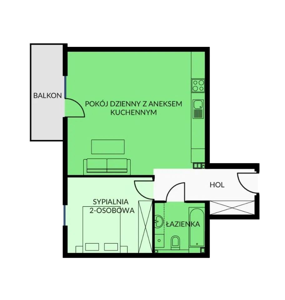 Mieszkanie 2-pokojowe Bielsko-Biała, ul. Urodzajna. Zdjęcie 10