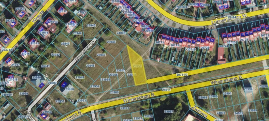 Działka budowlana Łomża, ul. Bohdana Winiarskiego. Zdjęcie 1