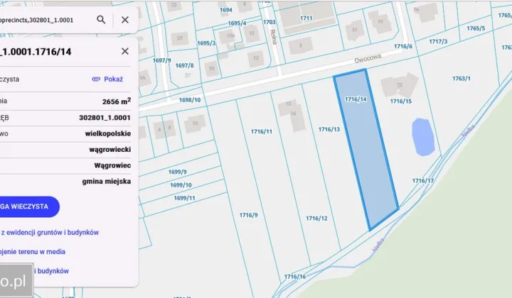 Działka budowlana Wągrowiec, ul. Owocowa