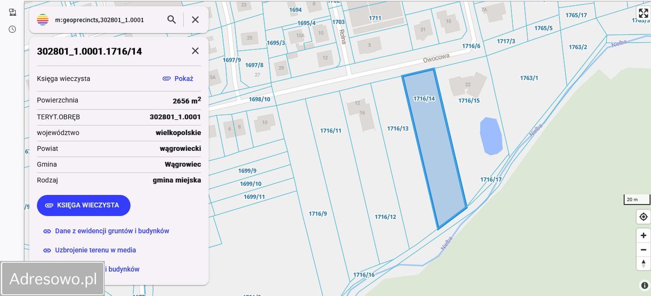 Działka budowlana Wągrowiec, ul. Owocowa