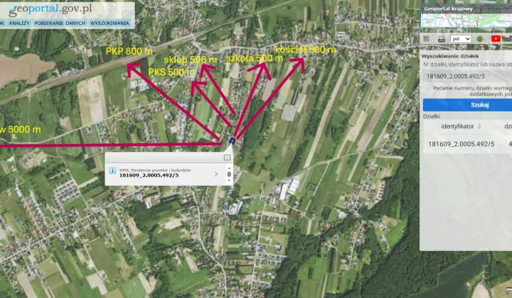Działka rolno-budowlana Strażów
