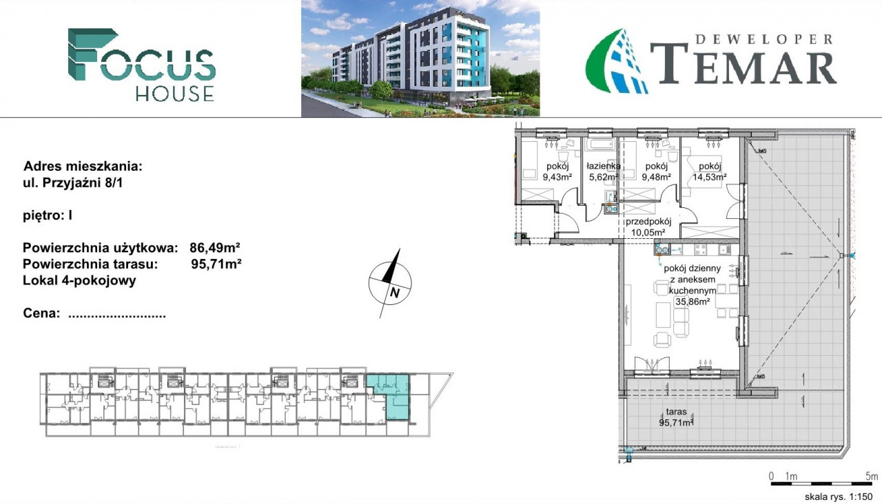 Mieszkanie 4-pokojowe Wrocław Krzyki, ul. Przyjaźni. Zdjęcie 9