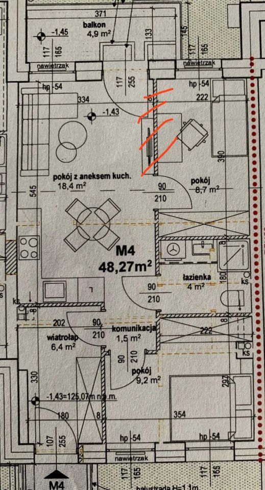 Mieszkanie 2-pokojowe Ełk Centrum, ul. Wojska Polskiego