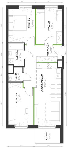 Mieszkanie 4-pokojowe Wrocław Maślice, ul. Augustowska. Zdjęcie 6