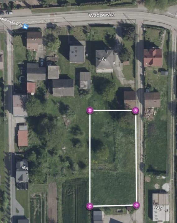 Działka budowlana Kraków Nowa Huta, ul. Wadowska