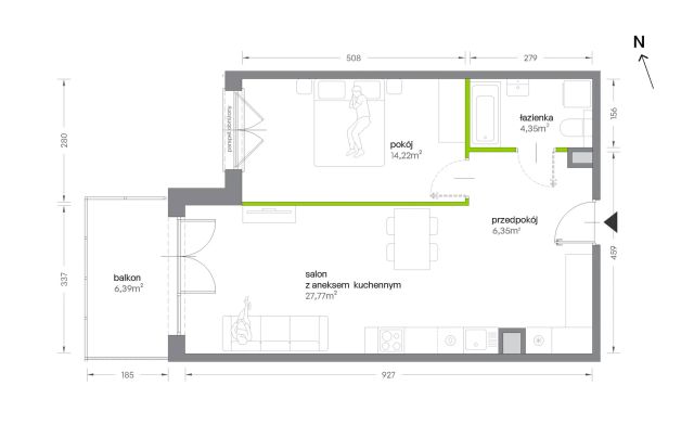 Mieszkanie 2-pokojowe Kraków Krowodrza, ul. Żabiniec. Zdjęcie 7