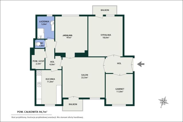 Mieszkanie 4-pokojowe Warszawa Śródmieście, ul. Nowogrodzka. Zdjęcie 17
